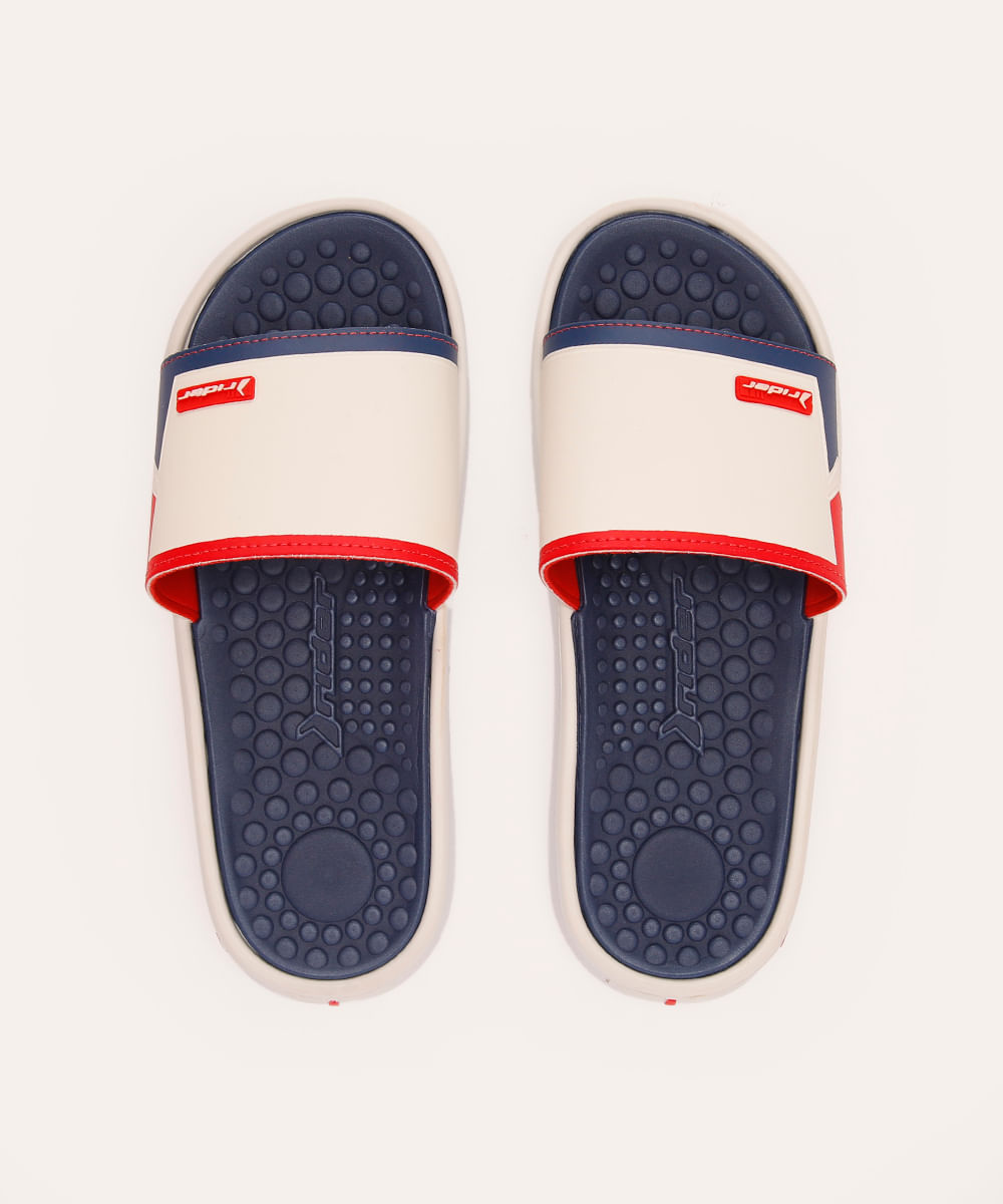 chinelo slim slide rider - branco