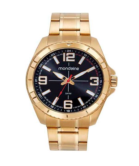 relógio mondaine 32639gpmvde1kf analógico dourado UNICO