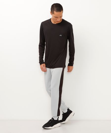 calça jogger com recortes esportiva ace cinza P calça jogger com recortes esportiva ace cinza P