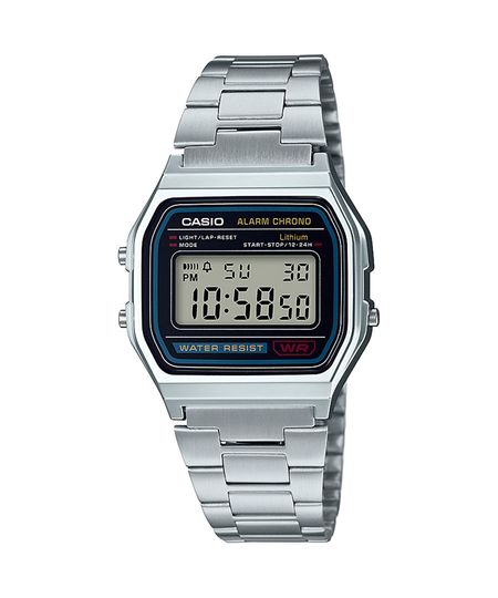 relógio casio a158wa-1df digital prateado UNICO