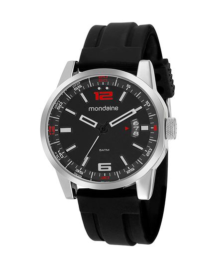 relógio mondaine 32442g0mvni3kt analógico com calendário prateado UNICO