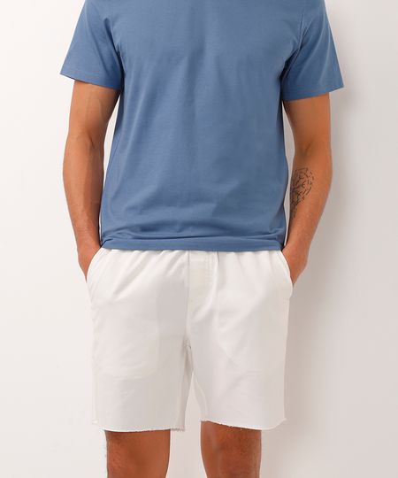 bermuda de sarja jogger com bolsos off white G