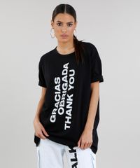 T-shirt-Feminina-Alongada--Gracias-Obrigada-Thank-You--Manga-Curta-Preta-9329022-Preto_1