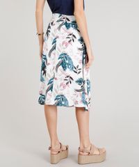 Saia-Feminina-Midi-Evase-Estampada-de-Folhas-Branca-9309646-Branco_2