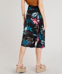 Saia-Feminina-Midi-Evase-Estampada-Floral-Preta-9309645-Preto_2