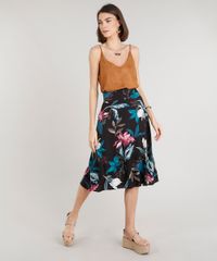 Saia-Feminina-Midi-Evase-Estampada-Floral-Preta-9309645-Preto_3