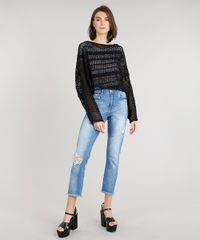 Calca-Jeans-Feminina-Reta-Vintage-com-Rasgos-Azul-Claro-9346395-Azul_Claro_3