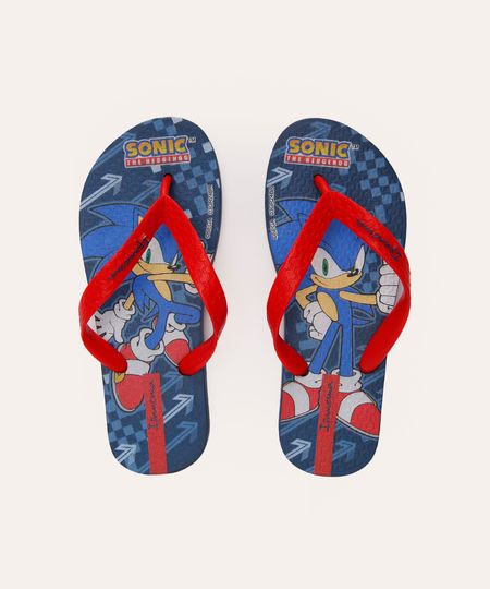 chinelo infantil sonic race ipanema vermelho 23-24
