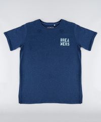 Camiseta-Infantil--Dreamers--Manga-Curta-Gola-Careca-Azul-Marinho-9272991-Azul_Marinho_1
