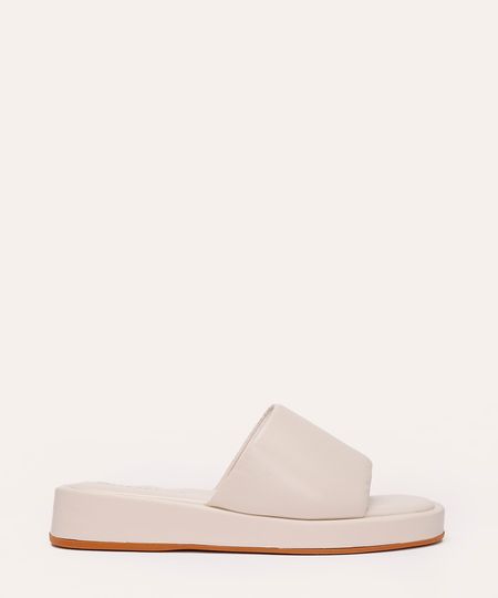 tamanco flatform puff off white 36