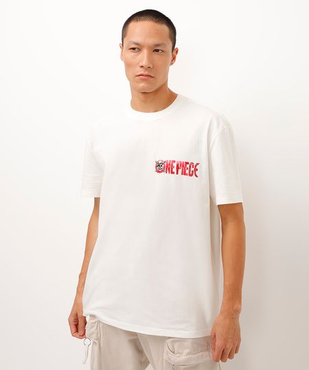 camiseta de algodão relaxed fit one piece off white M