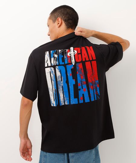 camiseta de algodão manga curta 21 savage preta M