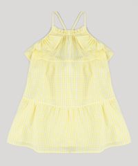 Vestido-Infantil-Estampado-Xadrez-Vichy-com-Babados-Amarelo-9182780-Amarelo_1