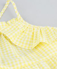Vestido-Infantil-Estampado-Xadrez-Vichy-com-Babados-Amarelo-9182780-Amarelo_3