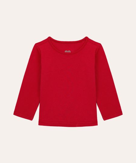 blusa de algodão infantil vinho 3
