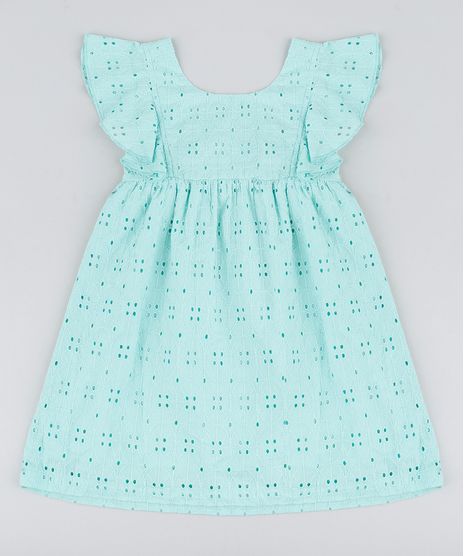 Vestido-Infantil-em-Laise-com-Babado-Sem-Manga-Verde-Claro-9182785-Verde_Claro_1