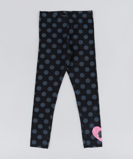 Calca-Legging-Infantil-Barbie-Estampada-de-Poas-Preta-9148183-Preto_1