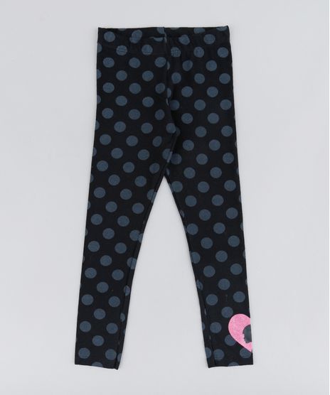 Calca-Legging-Infantil-Barbie-Estampada-de-Poas-Preta-9148183-Preto_1