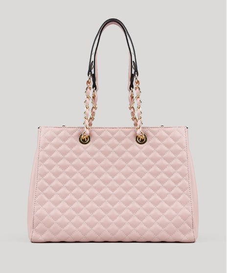 Bolsa-de-Ombro-Feminina-Matelasse-com-Correte-Rose-9200341-Rose_1