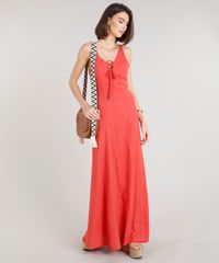 Vestido-Feminino-Longo-com-Lace-Up-Alcas-Finas-Decote-V-Coral-9201362-Coral_3