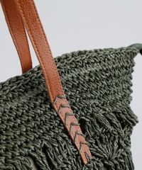 Bolsa-de-Praia-Feminina-Shopper-de-Palha-Verde-Militar-9198313-Verde_Militar_5