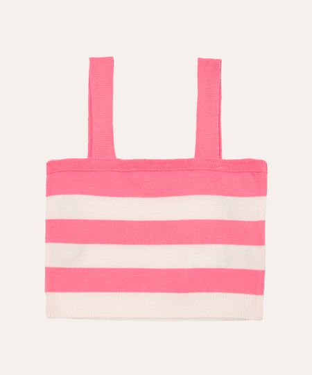 cropped de tricot juvenil listrado off white 10