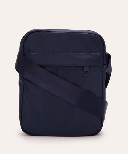 bolsa shoulder com bolso e alça regulável azul marinho UNICO bolsa shoulder com bolso e alça regulável azul marinho UNICO