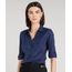 Camisa-Feminina-com-Recorte-Canelado-Manga-Curta-Azul-Marinho-9249440-Azul_Marinho_1