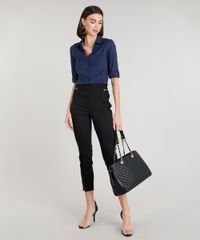 Camisa-Feminina-com-Recorte-Canelado-Manga-Curta-Azul-Marinho-9249440-Azul_Marinho_3