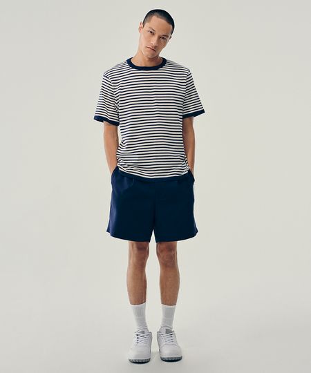 bermuda reta de alfaiataria com pregas azul marinho 40 bermuda reta de alfaiataria com pregas azul marinho 40