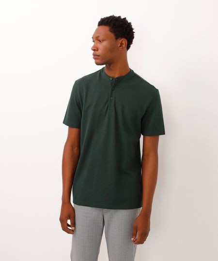 polo comfort gola padre manga curta verde P