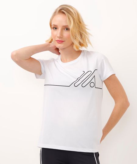 camiseta manga curta esportiva ace branca P