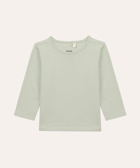 blusa de algodão infantil verde 1