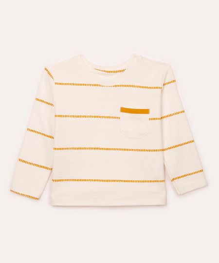 camiseta de algodão infantil com bolsos marrom 2