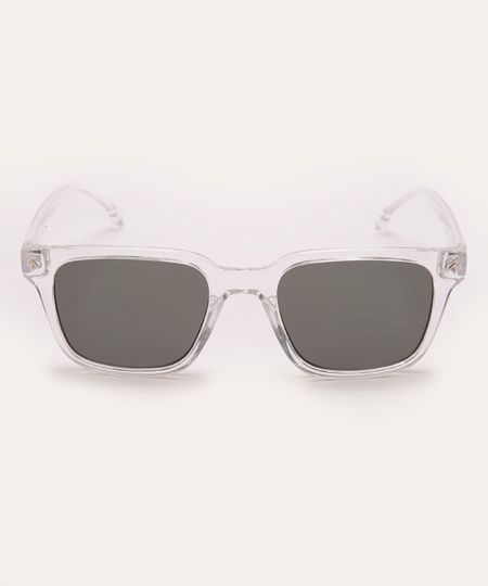 óculos de sol quadrado clear transparente UNICO