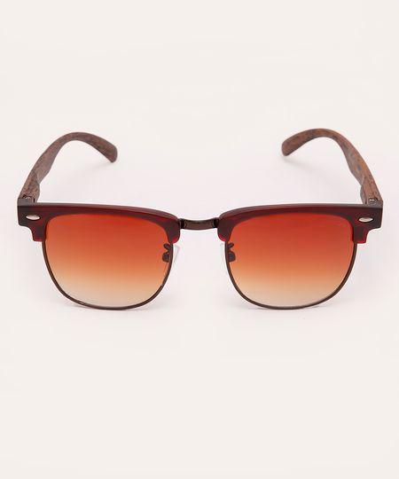 óculos de sol triton oval marrom UNICO