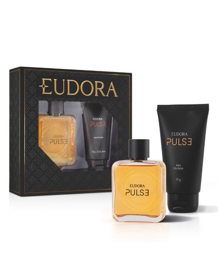 kit eudora pulse perfume 100ml balm pós barba 75ml UNICO