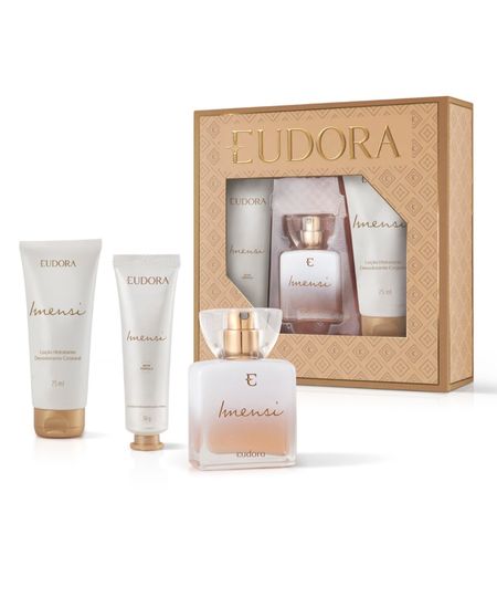 kit eudora imensi perfume 25ml loção hidratante corporal 75ml hidratante para mãos 50ml UNICO