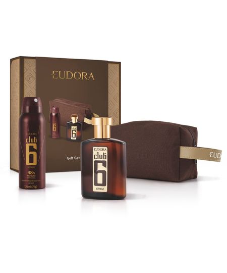 kit eudora club 6 voyage perfume 95ml desodorante 125ml UNICO