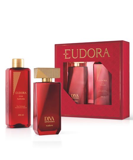 kit eudora diva esplêndida perfume 100ml loção corporal 200ml UNICO