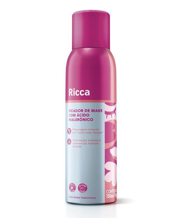 fixador de make ricca com ácido hialurônico 150ml 150 ML