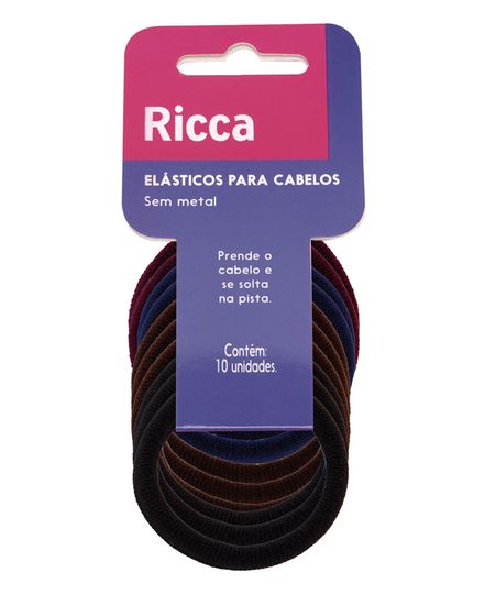 elástico de cabelo médio 10 unidades ricca UNICO elástico de cabelo médio 10 unidades ricca UNICO