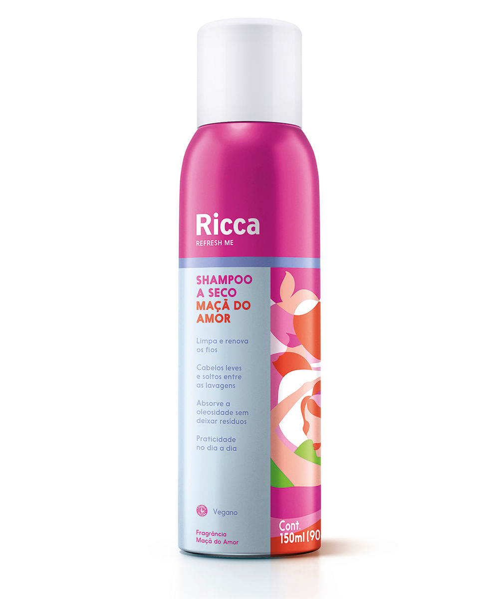 shampoo a seco maça do amor ricca 150ml