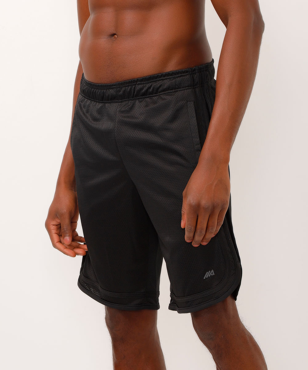 bermuda alongada com vivo esportiva ace preta