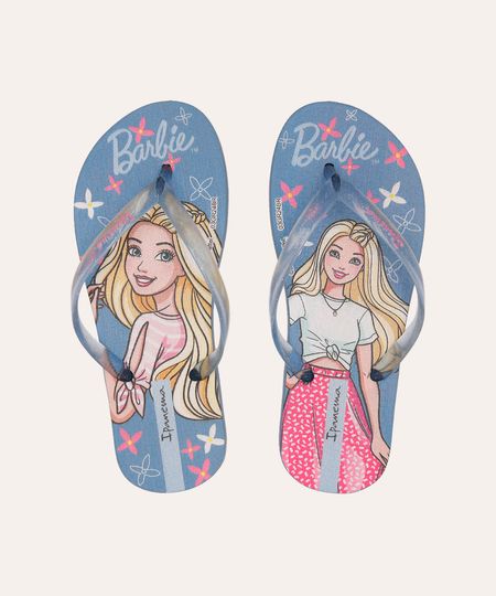 chinelo infantil barbie ipanema azul 25-26