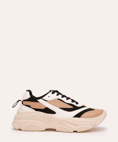 tênis casual com recortes ace preto 35