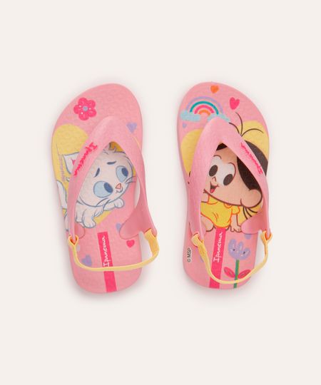 chinelo infantil turma da monica ipanema rosa 22