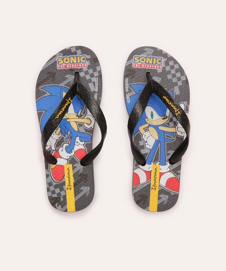 chinelo infantil sonic race ipanema cinza 25-26