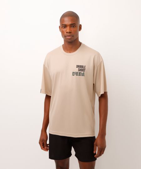 camiseta oversized dribble shoot bege claro P