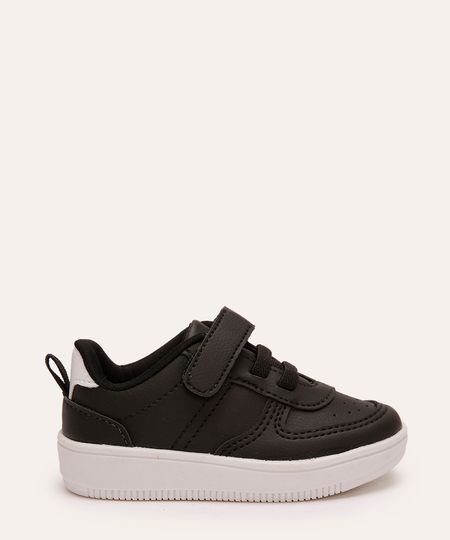 tênis infantil com velcro ace preto 20